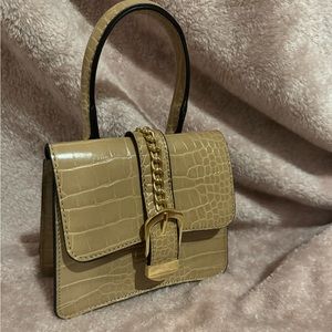 Mini Square Bag Tan and Gold
Small Square Bag, All-Match Top Handle Purse,